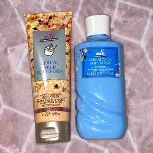 Bath & Body Works Cereal Milk Soft Serve Body Cream and Wash